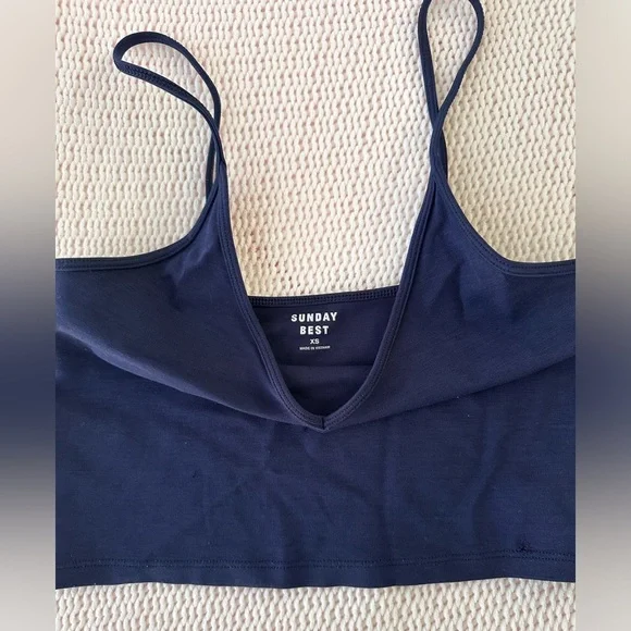 Aritzia Sunday Best Roxboro Camisole in Navy Size XS - Picture 2 of 5